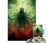 Rompecabezas de 1000 Piezas para Adolescentes con temática de Criaturas Tipo Cthulhu Juegos relajantes Juguetes adictivos para Cultivar la Paciencia Ideas de Regalos educativos (Tamaño 38x52cm)
