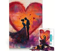 Rompecabezas de 1000 Piezas para Adolescentes con temática del Día de San Valentín Juego Que estimula la Mente Encaja Perfectamente sin Huecos Actividad Relajante para Grupos en Interiores (38x52cm)