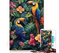 Rompecabezas de 1000 Piezas para Adolescentes con tucanes Tropicales, decoración de articulaciones, Juguete para ejercitar la Mente, Juego para Relajarse, Regalo Divertido de Navidad (38x52cm)