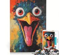 Rompecabezas de 1000 Piezas para Adolescentes con un Divertido Dibujo de Avestruz Un Juego práctico, Divertido y con Mucho Humor Regalos de cumpleaños y únicos 38x52cm