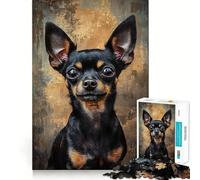 Rompecabezas de 1000 Piezas para Adolescentes con un Encantador Retrato de Chihuahua,Arte de Corte Limpio,Rompecabezas de lógica,Juego de Ocio,Regalo de cumpleaños (38x52cm)