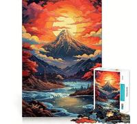Rompecabezas de 1000 Piezas para Adolescentes con un Hermoso Paisaje japonés,diseño de Corte preciso,Rompecabezas de lógica para Jugar en el Tiempo Libre,Regalo Relajante de Navidad (38x52cm)