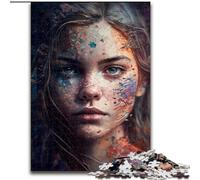 Rompecabezas de 1000 Piezas para Adolescentes, con un Hermoso Rostro de Mujer Juguetes educativos Que alivian el estrés y ayudan a la interacción Entre Padres e Hijos tamaño 26x38cm