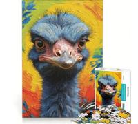 Rompecabezas de 1000 Piezas para Adolescentes con un Lindo Avestruz, Juegos Familiares, para divertirse en Familia, colección de Artistas, Bellas Artes 38x26cm