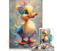 Rompecabezas de 1000 Piezas para Adolescentes con un Lindo Dibujo de un Patito, Juego de ingenio, difícil y desafiante, Toda la Familia 38x26cm