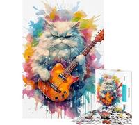 Rompecabezas de 1000 Piezas para Adolescentes con un Lindo Gato Persa Juguetes educativos y prácticos para el Aprendizaje Ideales para divertirse en Familia (tamaño 38x26cm)