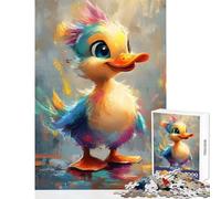 Rompecabezas de 1000 Piezas para Adolescentes con un Lindo Patito Pintado Rompecabezas de 1000 Piezas para armar Gran Regalo para Juegos o cumpleaños (38x26cm)