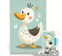 Rompecabezas de 1000 Piezas para Adolescentes con un simpático Pato de Dibujos Animados, Ideal para Relajarse, divertirse en casa cumpleaños o Navidad 38x52cm