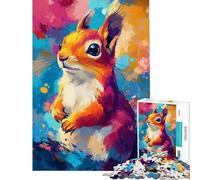 Rompecabezas de 1000 Piezas para Adolescentes con un Vibrante diseño de Ardilla Juego Educativo Juguete Juego Intelectual Regalos para Mujeres y Hombres Un desafío difícil (tamaño 75x50cm)