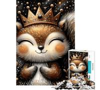 Rompecabezas de 1000 Piezas para Adolescentes con una Linda y Divertida Ardilla Juguete para Decorar la Pared Ideal para ejercitar el Cerebro (Tamaño 50x75cm)