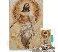 Rompecabezas de 1000 Piezas para Adolescentes con una Pintura Moderna de Jesús Juegos educativos para divertirse en Familia Regalos para Amigos y Familiares 38x26cm