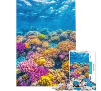 Rompecabezas de 1000 Piezas para Adolescentes con Vibrantes arrecifes de Coral Rompecabezas para Adultos Juegos relajantes Divertidos y con Humor para cumpleaños y Navidad (tamaño 38x26cm)
