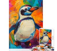 Rompecabezas de 1000 piezas para adolescentes con vibrantes ilustraciones de pingüinos Rompecabezas para adultos que pone a prueba la mente pero es divertido y desafiante de completar (tamaño 38x26cm)