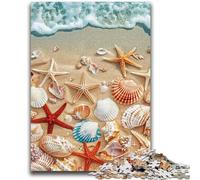 Rompecabezas de 1000 Piezas para Adolescentes, Conchas de Playa, Juguete Educativo Intelectual descompresor, decoración, 26x38cm