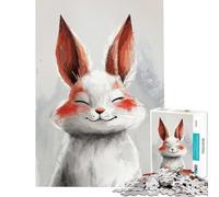 Rompecabezas de 1000 Piezas para Adolescentes Conejo Serenidad Juguete Educativo de 1000 Piezas Desafío difícil Juego Divertido y desafiante para Toda la Familia (38x26cm)