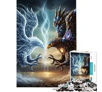 Rompecabezas de 1000 Piezas para Adolescentes Confrontación de Águilas Elementales Rompecabezas de 1000 Piezas Juguete para decoración de Pared Decoración artística para el hogar para Reducir