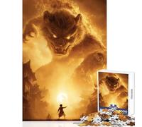 Rompecabezas de 1000 Piezas para Adolescentes: Confrontación de Bestias ardientes en la Ciudad Antigua Juguetes antiestrés Regalos para Mujeres y Hombres Juego práctico para cumpleaños y Navidad