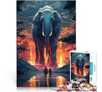 Rompecabezas de 1000 Piezas para Adolescentes Conoce a un Elefante Juguetes Juegos Educativos Antiestrés para la decoración del hogar 38x26cm