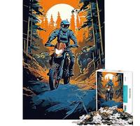Rompecabezas de 1000 Piezas para Adolescentes Conquistando senderos del Bosque Rompecabezas Juego de ingenio Regalo de cumpleaños único para Navidad (tamaño 38x26cm)