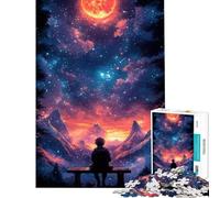 Rompecabezas de 1000 Piezas para Adolescentes contemplación del Cielo Estrellado Un Reto para completar Decoración Juegos relajantes para Mayores de 14 años (50x75cm)