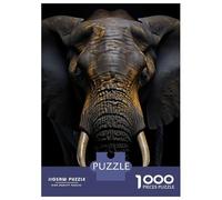 Rompecabezas De 1000 Piezas para Adolescentes Cool Elephant Portrait Rompecabezas para Adultos Juegos De Relajación Corte De Precisión Regalos para Reducir El Estrés 70x50cm/1000pcs
