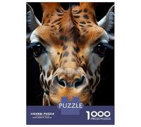 Rompecabezas De 1000 Piezas para Adolescentes Cool Giraffe Portrait Rompecabezas para Adultos Juego De Ingenio Decoración 38x26cm/1000pcs