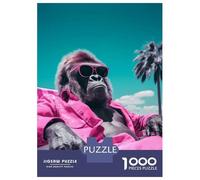 Rompecabezas De 1000 Piezas para Adolescentes Cool Gorilla Sunglasses Rompecabezas para Adultos Juegos Relajantes Corte De Precisión Cumpleaños 52x38cm/1000pcs