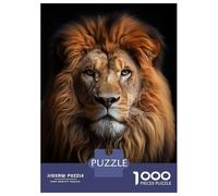 Rompecabezas De 1000 Piezas para Adolescentes Cool Lion King Portrait Rompecabezas para Adultos Juego De Ingenio Análisis Y Lógica Actividades Divertidas En Casa, 38x26cm/1000pcs