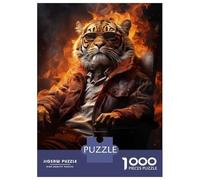 Rompecabezas De 1000 Piezas para Adolescentes Cool Old Lion Animal Art Rompecabezas para Adultos Juegos Relajantes Corte De Precisión Cumpleaños 70x50cm/1000pcs