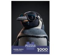 Rompecabezas De 1000 Piezas para Adolescentes Cool Penguin Rompecabezas para Adultos Juegos Relajantes Decoración De Pared para Cumpleaños, Navidad 70x50cm/1000pcs