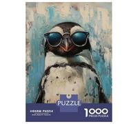 Rompecabezas De 1000 Piezas para Adolescentes Cool Penguin Sunglasses Rompecabezas para Adultos Juegos Relajantes Decoración De Pared para Cumpleaños, Navidad 38x26cm/1000pcs