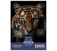 Rompecabezas De 1000 Piezas para Adolescentes Cool Tiger Animal Portrait Rompecabezas para Adolescentes Juguetes Antiestrés Patrón De Ensamblaje Desafío Educativo 38x26cm/1000pcs