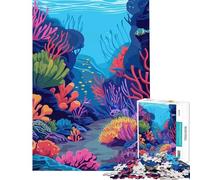 Rompecabezas de 1000 Piezas para Adolescentes Corales submarinos Diversión en casa Juego de ensamblaje de Patrones para Relajarse para Mayores de 14 años 38x52cm