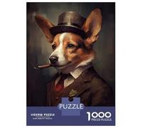 Rompecabezas De 1000 Piezas para Adolescentes Corgi Dog The Gangster Rompecabezas para Adultos Juegos Familiares Corte De Precisión Regalos Y Cumpleaños Únicos 70x50cm/1000pcs