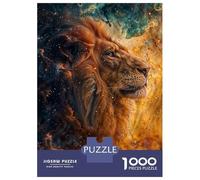 Rompecabezas De 1000 Piezas para Adolescentes Cosmic Abstract Lion Rompecabezas para Adultos Juegos Relajantes Vacaciones En Casa Matar El Tiempo 52x38cm/1000pcs