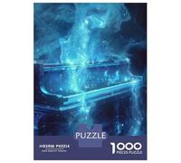 Rompecabezas De 1000 Piezas para Adolescentes Cosmic Blue Grand Piano Rompecabezas para Adultos Juguete Decoración De Pared Patrón De Montaje Gran Regalo para Jugar 52x38cm/1000pcs
