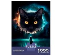 Rompecabezas De 1000 Piezas para Adolescentes Cosmic Cat Dream Rompecabezas para Adultos Juguete Decoración De Pared Decoración De Pared Juego Desafiante Regalos 38x26cm/1000pcs