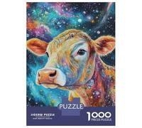 Rompecabezas De 1000 Piezas para Adolescentes Cosmic Cow Rompecabezas para Adultos Juego Práctico Decoración del Hogar Cumpleaños Y Navidad 52x38cm/1000pcs