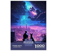 Rompecabezas De 1000 Piezas para Adolescentes Cosmic Cyberpunk Night Rompecabezas para Adultos Juguetes Antiestrés Decoración del Hogar Gran Regalo para Jugar 38x26cm/1000pcs