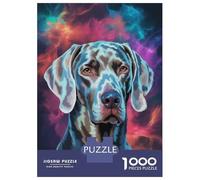 Rompecabezas De 1000 Piezas para Adolescentes Cosmic Dog Portrait Rompecabezas Juegos Divertidos Carrera De Velocidad Manual Cumpleaños 52x38cm/1000pcs