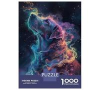 Rompecabezas De 1000 Piezas para Adolescentes Cosmic Dog Rompecabezas para Adultos Juegos De Relajación Ensamblaje De Patrones Diversión En Casa Actividades, 52x38cm/1000pcs