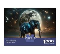 Rompecabezas De 1000 Piezas para Adolescentes Cosmic Elephant in Space Rompecabezas para Adultos Juego Práctico Mejora La Memoria Regalo De Cumpleaños, Regalos, 70x50cm/1000pcs
