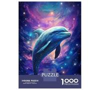 Rompecabezas De 1000 Piezas para Adolescentes Cosmic Fantasy Dolphin Rompecabezas Juego De Ingenio Decoración De Pared Regalos De Cumpleaños Y Únicos 52x38cm/1000pcs