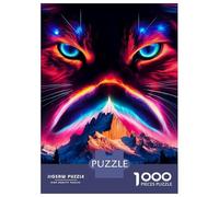Rompecabezas De 1000 Piezas para Adolescentes Cosmic Feline Guardian Rompecabezas para Adolescentes Juego De Ingenio Decoración De Pared Difícil Y Desafiante 70x50cm/1000pcs