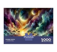 Rompecabezas De 1000 Piezas para Adolescentes Cosmic Garden Fantasy Art Print Rompecabezas Juegos Relajantes Decoración De Pared Regalos para Amigos Y Familiares 52x38cm/1000pcs