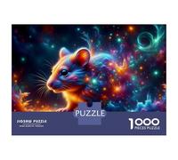 Rompecabezas De 1000 Piezas para Adolescentes Cosmic Hamster Art Print Rompecabezas para Adultos Juegos De Relajación Decoración del Hogar Desafío Educativo 52x38cm/1000pcs