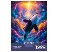 Rompecabezas De 1000 Piezas para Adolescentes Cosmic Orca Whale Rompecabezas para Adultos Juegos Familiares Corte De Precisión Regalos Y Cumpleaños Únicos 38x26cm/1000pcs