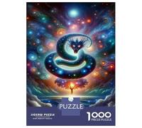 Rompecabezas De 1000 Piezas para Adolescentes Cosmic Serpent Art Print Rompecabezas Juegos Relajantes Análisis Y Lógica Juego Desafiante Regalos 52x38cm/1000pcs