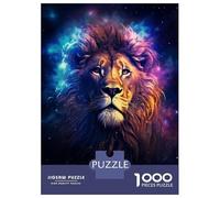 Rompecabezas De 1000 Piezas para Adolescentes Cosmic Starry Lion Rompecabezas para Adultos Juego De Ingenio Desafío Difícil Cumpleaños 38x26cm/1000pcs