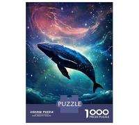 Rompecabezas De 1000 Piezas para Adolescentes Cosmic Starry Whale Rompecabezas para Adultos Juegos Familiares Mejora La Memoria Regalos De Juegos Desafiantes 52x38cm/1000pcs